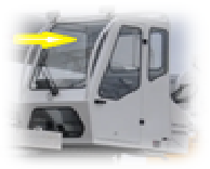Стекло кабины боковое автокрана Челябинец КС-55730/32/33/32М1