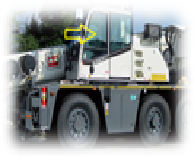 Стекло двери форточка ближе к лобовому автокрана TEREX Demag AC 40