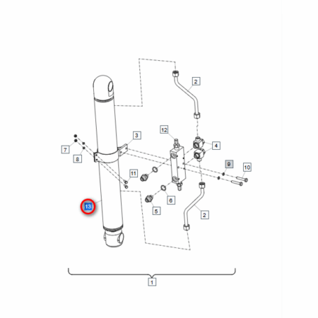 Подъемный цилиндр ГЦ UP3048X (IM20) на Инман PALFINGER