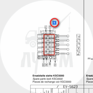 ГИДРОРАСПРЕДЕЛИТЕЛЬ EV5623 на Инман PALFINGER